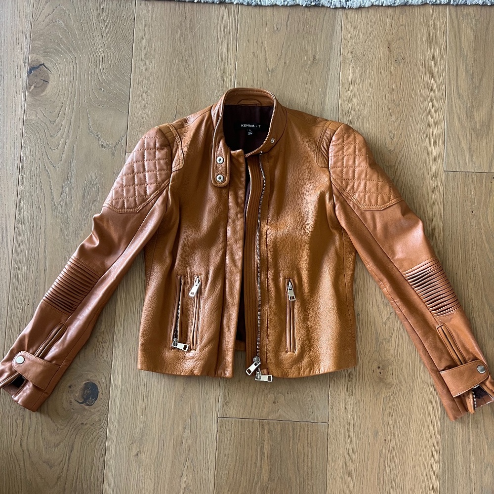 Kenna T Caramel Leather Jacket